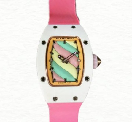 Richard Mille RM07-03 Ladies Mechanical Rubber Band Candy Dial Watch